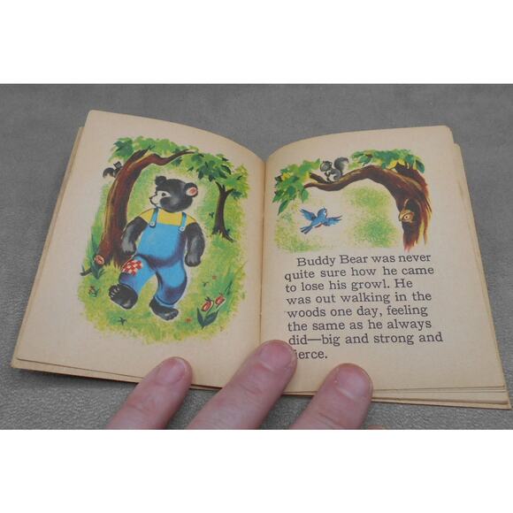 Whitman Tiny Tales #2952 Buddy Bear's Lost Growl 1949 Antique Children's Book - Picture 8 of 10
